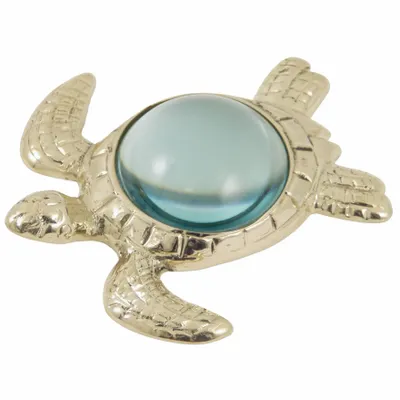 Presse-papier - Loupe presse papier tortue marine, Laiton - 11.5 cm - TRADE WINDS