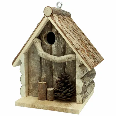 Ornaments - Chalet nest house in nanmu wood, diam. 10"1/2 mm, H : 8"2/3 x l. 7"1/2 x depth 6"1/10 - TRADE WINDS