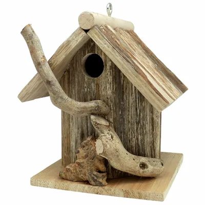 Ornements - Nichoir tronc secret, chataignier FSC, trou D.27 mm - H.20 x l.18 x p.15.5 cm - TRADE WINDS