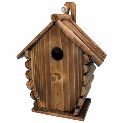 Ornements - Nichoir bucheron, sapin, trou D.32 mm, H.23 x l.19 x prof. 11 cm - TRADE WINDS