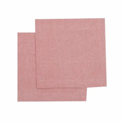 Linge de table textile - SERVIETTE RECYCLÉE 2-PACK ELIN, ROSE/BLANC 45x45cm - BY WILLE