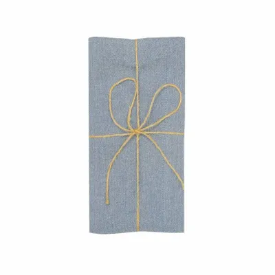 Table linen - SERVIETTE RECYCLÉE 2-PACK ELIN, GRIS BLEU/BLANC 45x45cm - BY WILLE