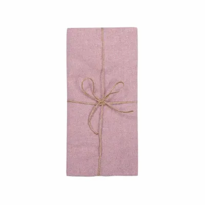 Linge de table textile - SERVIETTE RECYCLÉE 2-PACK ELIN, ROSE CLAIR 45x45cm - BY WILLE