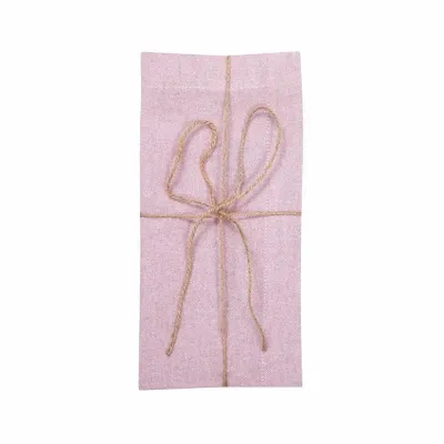 Table linen - SERVIETTE RECYCLÉE 2-PACK ELIN, ROSE CLAIR/BLANC - BY WILLE
