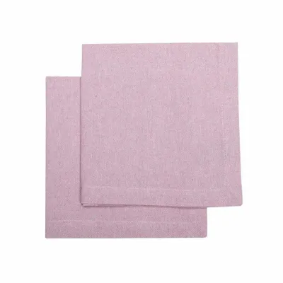 Table linen - SERVIETTE RECYCLÉE 2-PACK ELIN, ROSE CLAIR/BLANC - BY WILLE