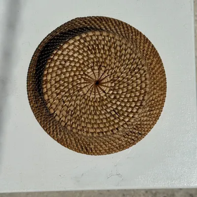 Storage boxes - Small flared Indonesian woven rattan bowl D20 H6 - OFFICE OBJETS