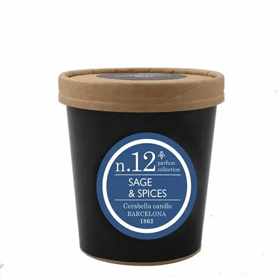 Candles - NUMBERS COLLECTION NUM.12 SAGE & SPICES CANDLE REFILL - CERABELLA SL