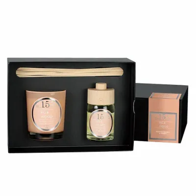 Candles - NUMBERS COLLECTION NUM.15 FIG & WOOD SET OF CANDLE AND DIFFUSER - CERABELLA SL