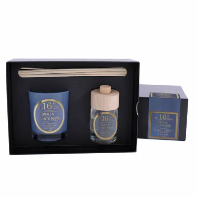 Bougies - NUMBERS NUM.16 NEROLI & WHITE MUSK SET OF CANDLE AND DIFFUSER - CERABELLA SL