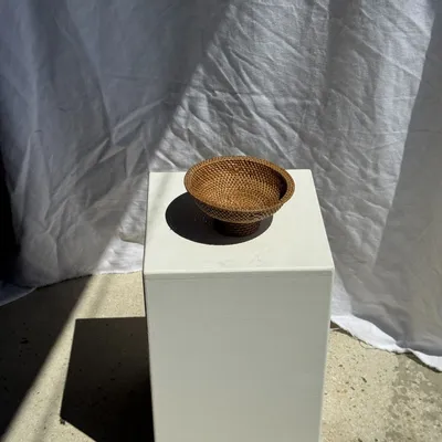 Decorative objects - Indonesian woven rattan small bowl on pedestal D18 H9 - OFFICE OBJETS