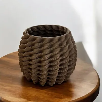 Ceramic - Cache pot - textured ceramic - ANNE-SOPHIE AIMÉ