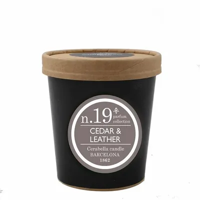 Candles - NUMBERS COLLECTION NUM.19 CEDAR & LEATHER CANDLE REFILL - CERABELLA SL
