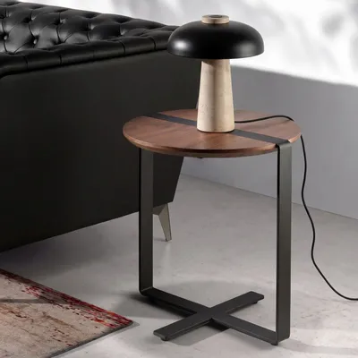 Table lamps - Table lamp in black steel and porcelain marble - ANGEL CERDÁ