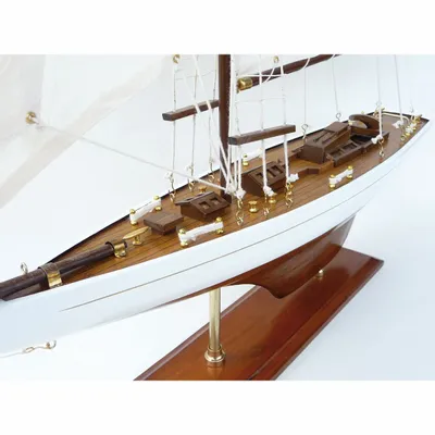 Objets de décoration - Maquette Columbia, voiles cousues, L.72 x H.78 x l.10,5 cm - TRADE WINDS
