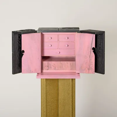 Writing desks - Wooden and brass Secretary - Pierre-Charbel - ESMERY EBENISTERIE