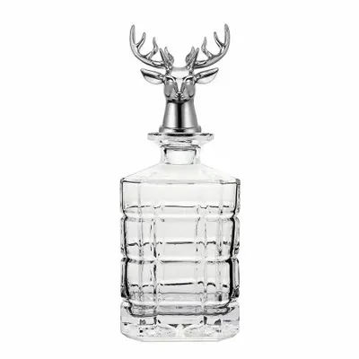 Carafes - CARAFES EN VERRE + BOUCHON CERF NICKEL - FANCY
