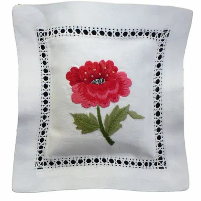 Fabric cushions - Pavot lavendercotton pad - ROLANDE DU DREUILH  LACE JEWEL