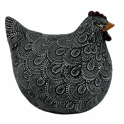 Sculptures, statuettes and miniatures - Figurine poule 14cm en Résine - ROLANDE DU DREUILH  LACE JEWEL