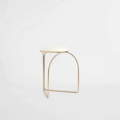 Tabourets - Flow Low Stool Gold Polished - LAPIEGA