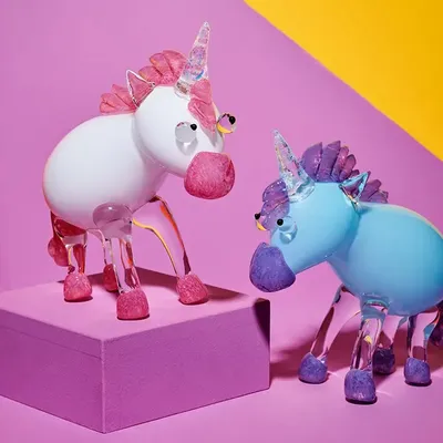 Verre d'art - Licorne - Sculpture en verre soufflé - CAT DESIGNER VERRIER