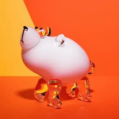 Verre d'art - Ours - Sculpture en verre soufflé - CAT DESIGNER VERRIER