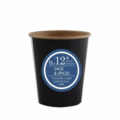 Candles - NUMBERS COLLECTION NUM.12 SAGE & SPICES CANDLE REFILL - CERABELLA SL