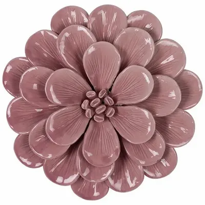 Objets de décoration - DÉCO MURALE FLEUR CÉRAMIQUE ROSE 20.7CM - EMDE
