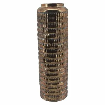 Decorative objects - LARGE GOLD METAL VASE 19.5X60CM - EMDE