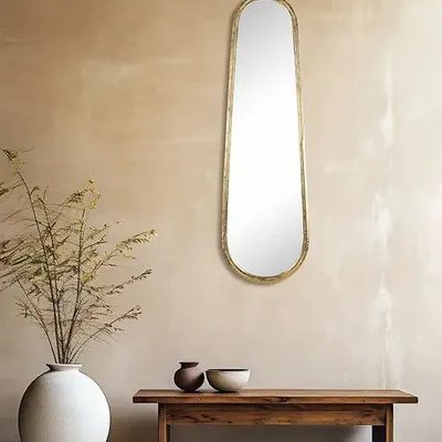 Objets de décoration - MIROIR MÉTAL DORÉ LONG 30X100CM - EMDE