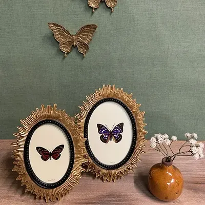 Objets de décoration - CADRE SOLEIL NOIR ET DORE 10X15CM - EMDE