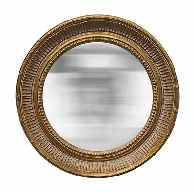 Decorative objects - GOLD CONVEX MIRROR 28CM INTERNAL / 38CM EXTERNAL - EMDE