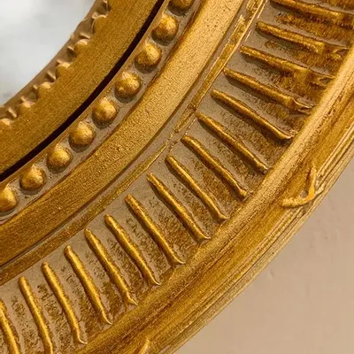 Decorative objects - GOLD CONVEX MIRROR 28CM INTERNAL / 38CM EXTERNAL - EMDE