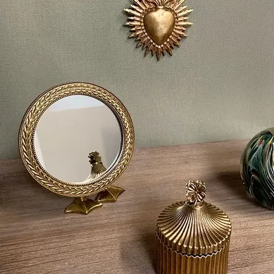 Objets de décoration - MIROIR À POSER CANARD DORÉ 12.8X6X15.8CM - EMDE