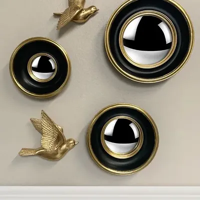 Decorative objects - SET OF 2 GOLD BIRD WALL DECORATIONS 12.5X15CM - EMDE