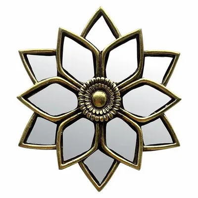 Decorative objects - FLOWER MIRROR WALL DECORATION 11.5X12CM - EMDE