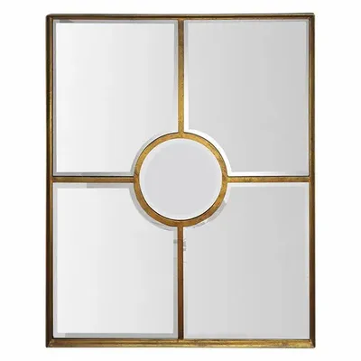 Decorative objects - GOLD WINDOW MIRROR 93X115CM (EXTERNAL SIZE) - EMDE