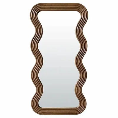 Decorative objects - HONEY WOOD WAVE MIRROR 60X120CM - EMDE