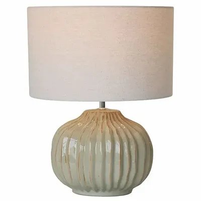 Decorative objects - BEIGE AND GREEN CERAMIC LAMP 35X45CM - EMDE
