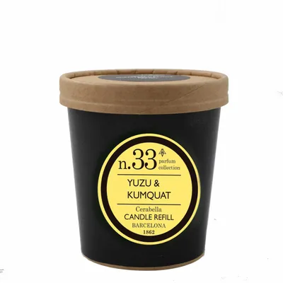 Candles - NUMBERS COLLECTION NUM.33 YUZU & KUMQUAT CANDLE REFILL - CERABELLA SL
