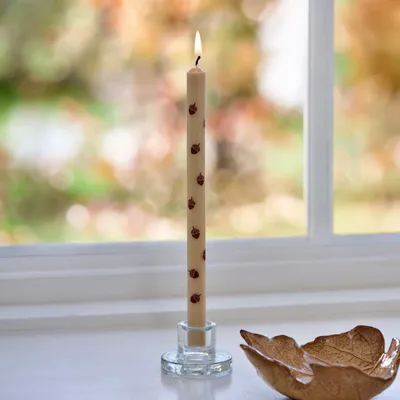 Objets de décoration - Bougies effilées aux couleurs et motifs de la saison - IB LAURSEN