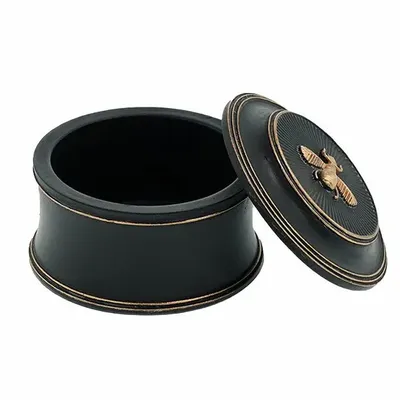 Decorative objects - BLACK AND GOLD BEE BOX 7.5X5CM - EMDE