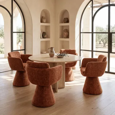 Chairs - Fauteuil Pivotant Lexi Terre Cuite - EMPREINTE DU TEMPS