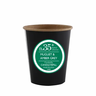Bougies - NUMBERS NUM.35 MUGUET & AMBER GREY CANDLE REFILL - CERABELLA SL