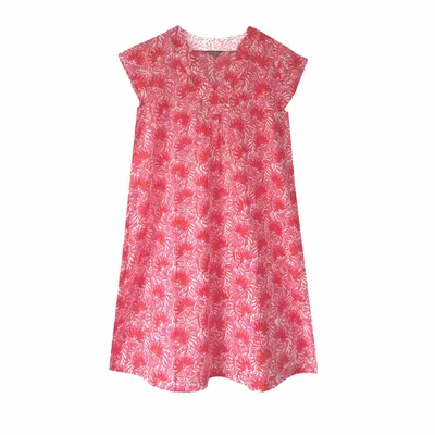 Sleepwear - Audrey Nightie: Jaipur Magenta - LIME TREE DESIGN