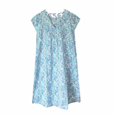 Sleepwear - Audrey Nightie: Jaipur Turquoise - LIME TREE DESIGN