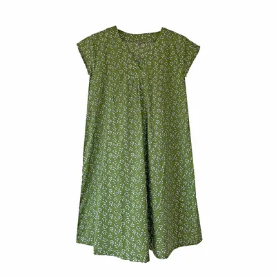 Sleepwear - Audrey Nightie: Falling Leaf Green - LIME TREE DESIGN