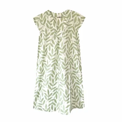 Sleepwear - Audrey Nightie: Large Leaf Green - LIME TREE DESIGN