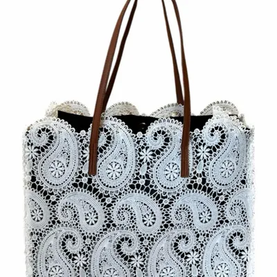 Bags and totes - White lace tote bag - ROLANDE DU DREUILH  LACE JEWEL