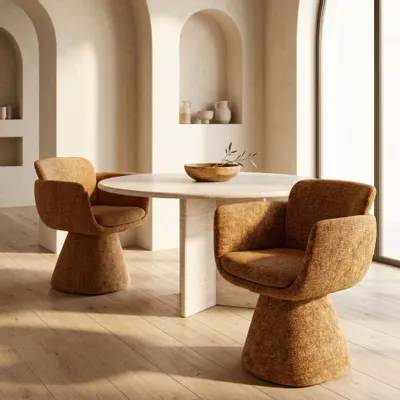 Chaises - Fauteuil Pivotant Lexi Ambre - EMPREINTE DU TEMPS