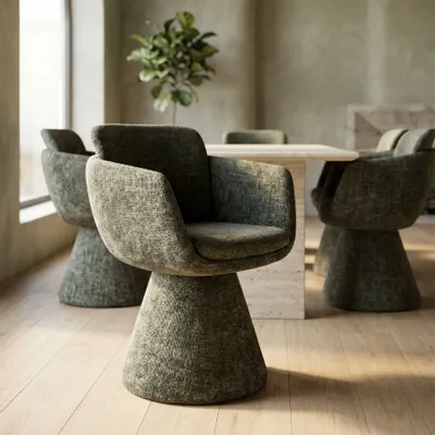 Chairs - Fauteuil Pivotant Lexi Kaki - EMPREINTE DU TEMPS